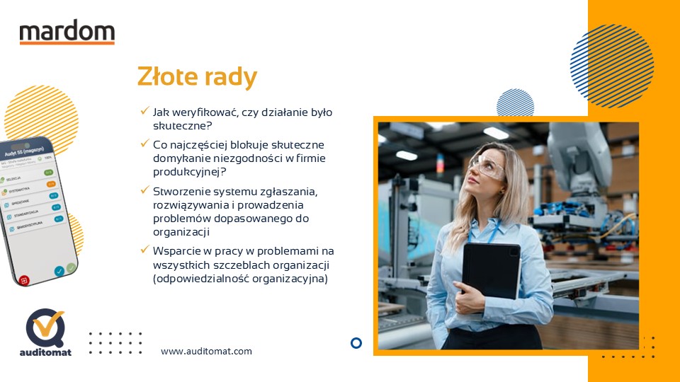 złote rady quality management
